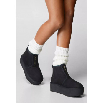 UGG Neumel Platform ZIP Boot Black