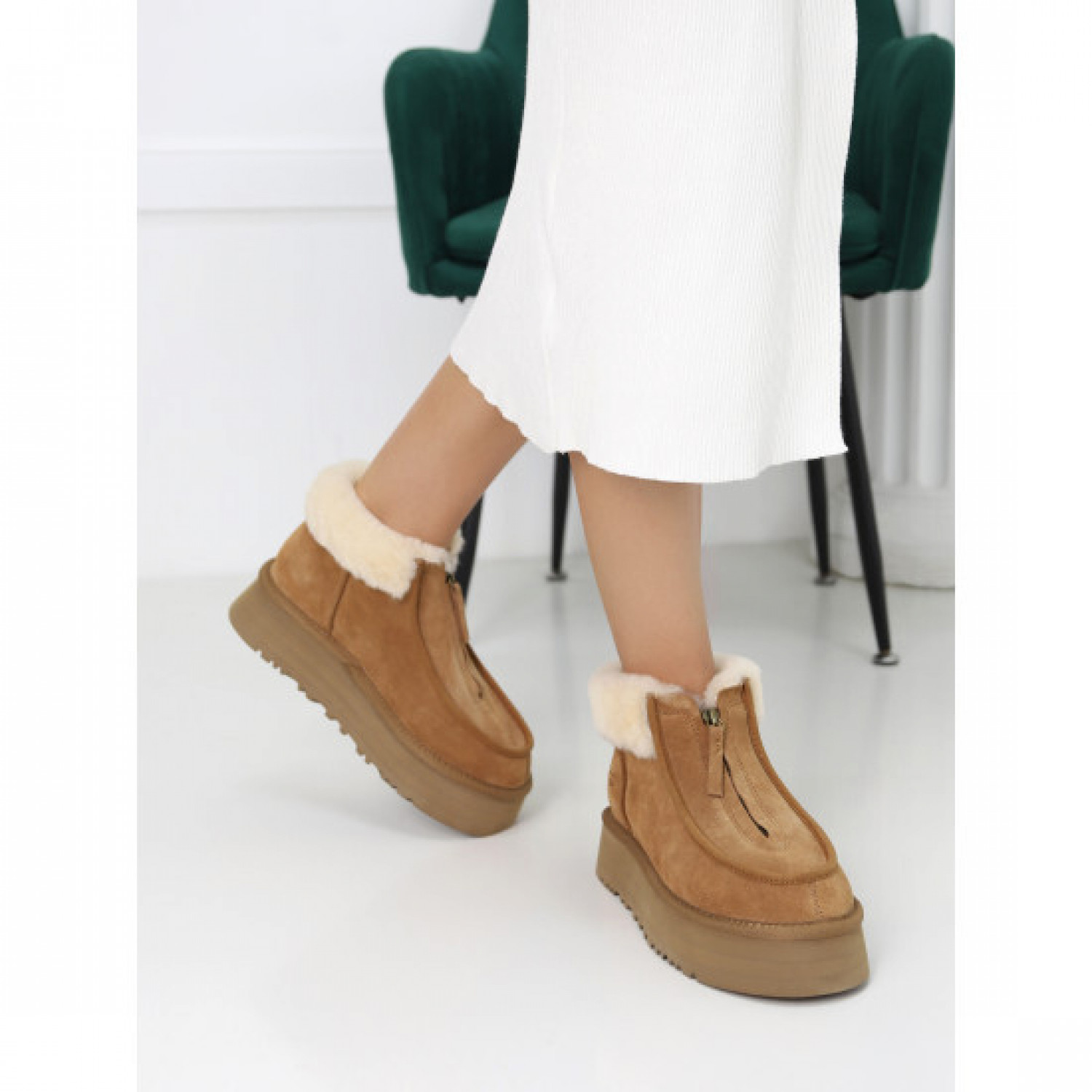 UGG Funkette Platform Boots Grey Violet