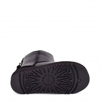 UGG Kids Classic Zip Short Metallic Black 
