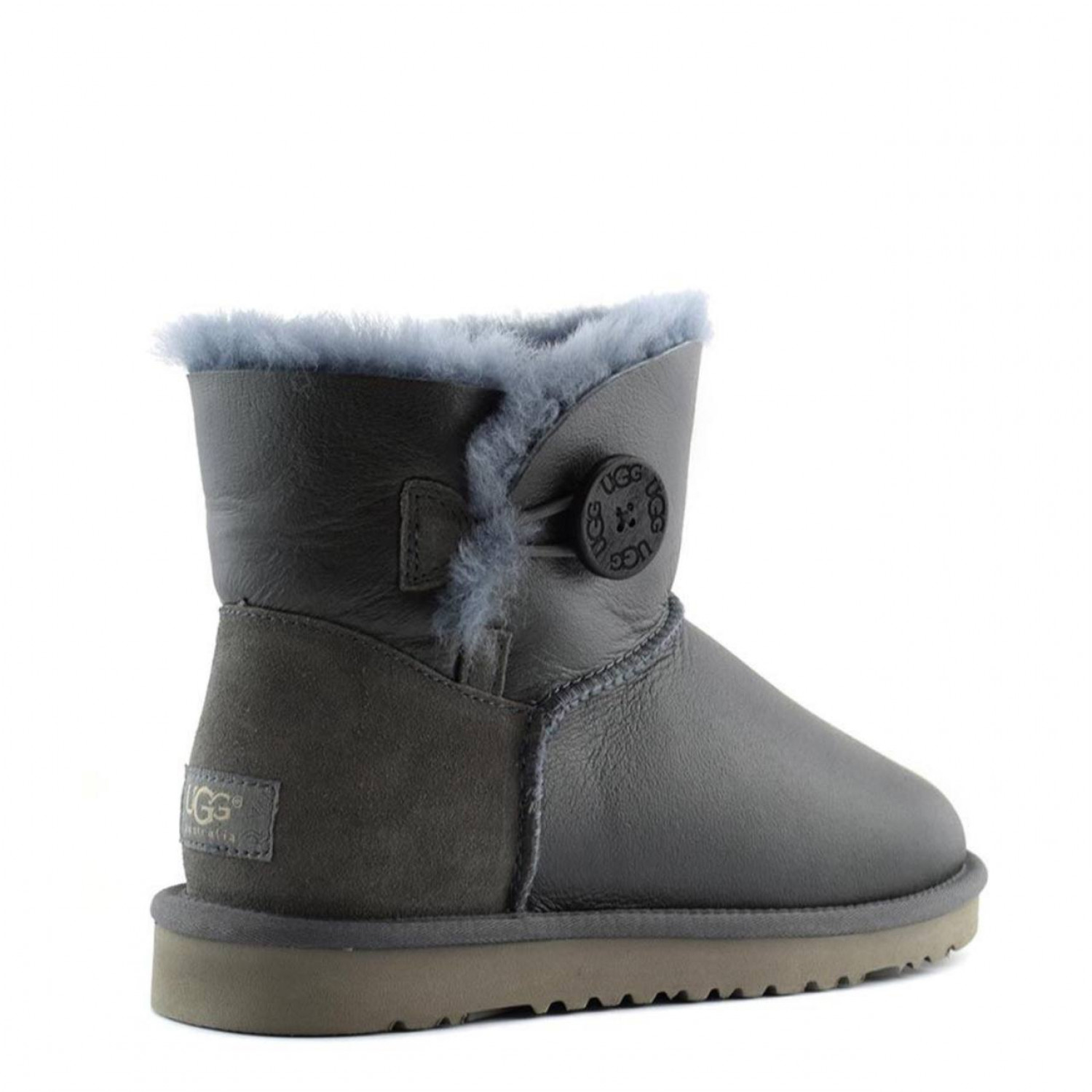 UGG Mini Bailey Button Metallic Grey