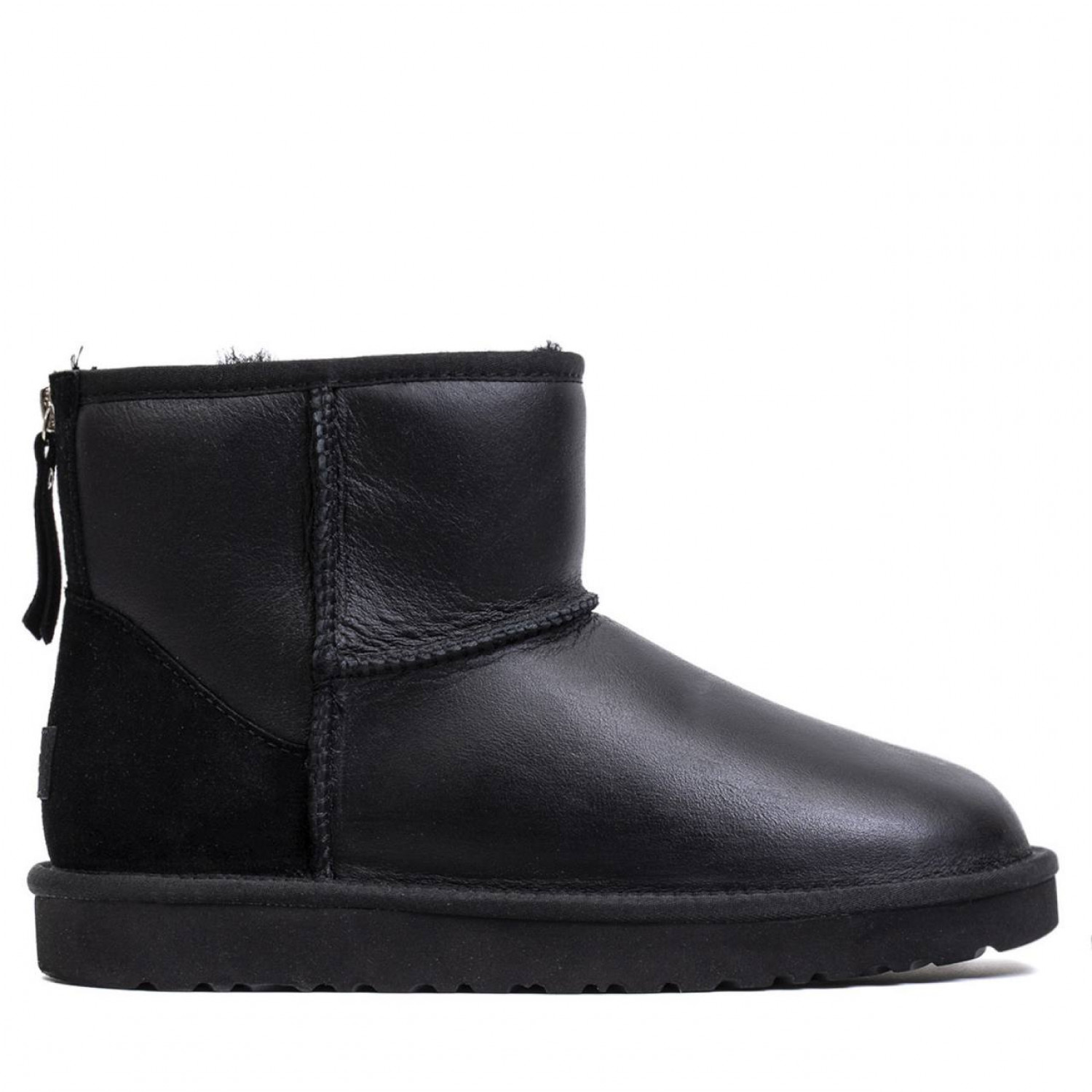 UGG Mens Classic Mini Zip Metallic Black 