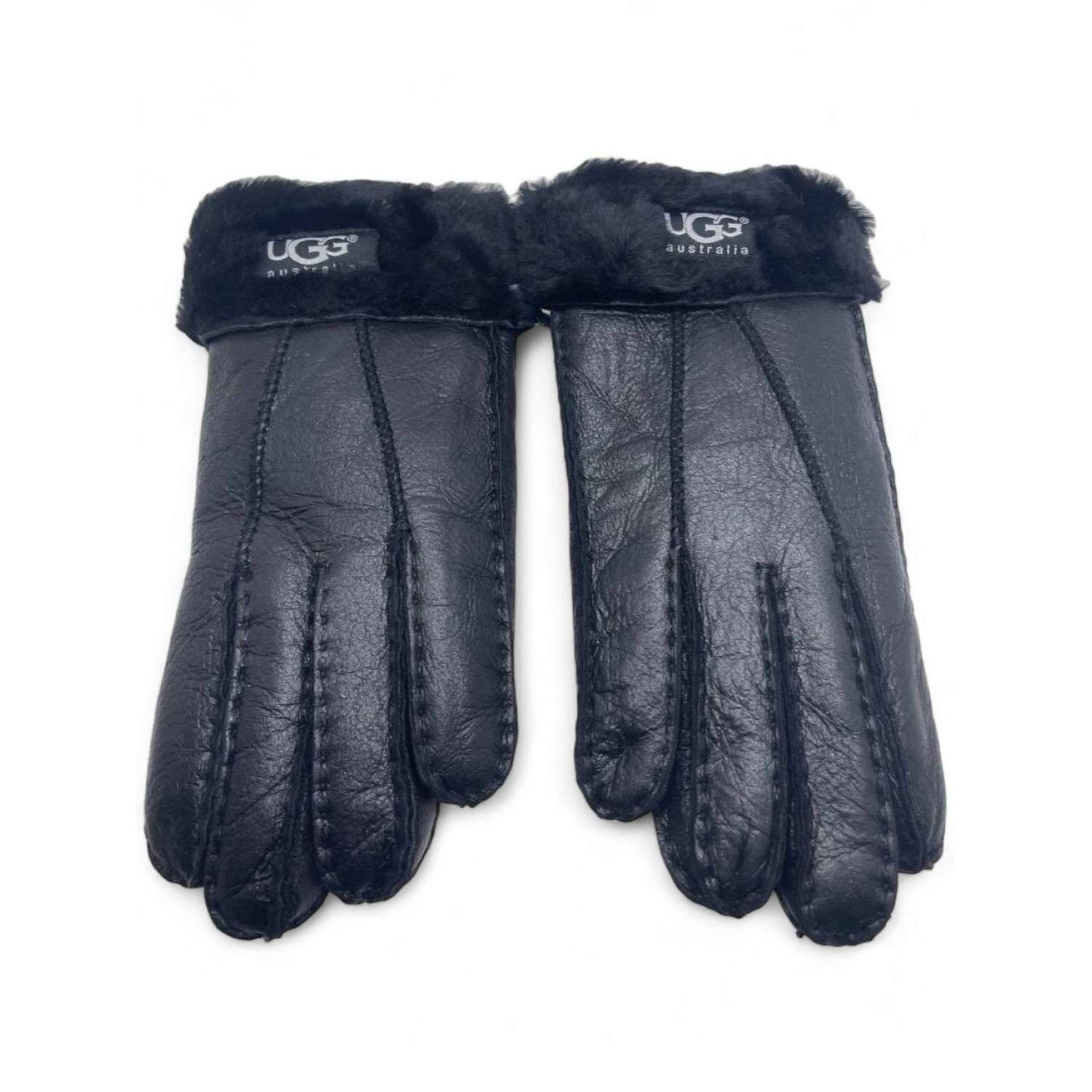 UGG Women's Sheepskin Glove Metallic Black