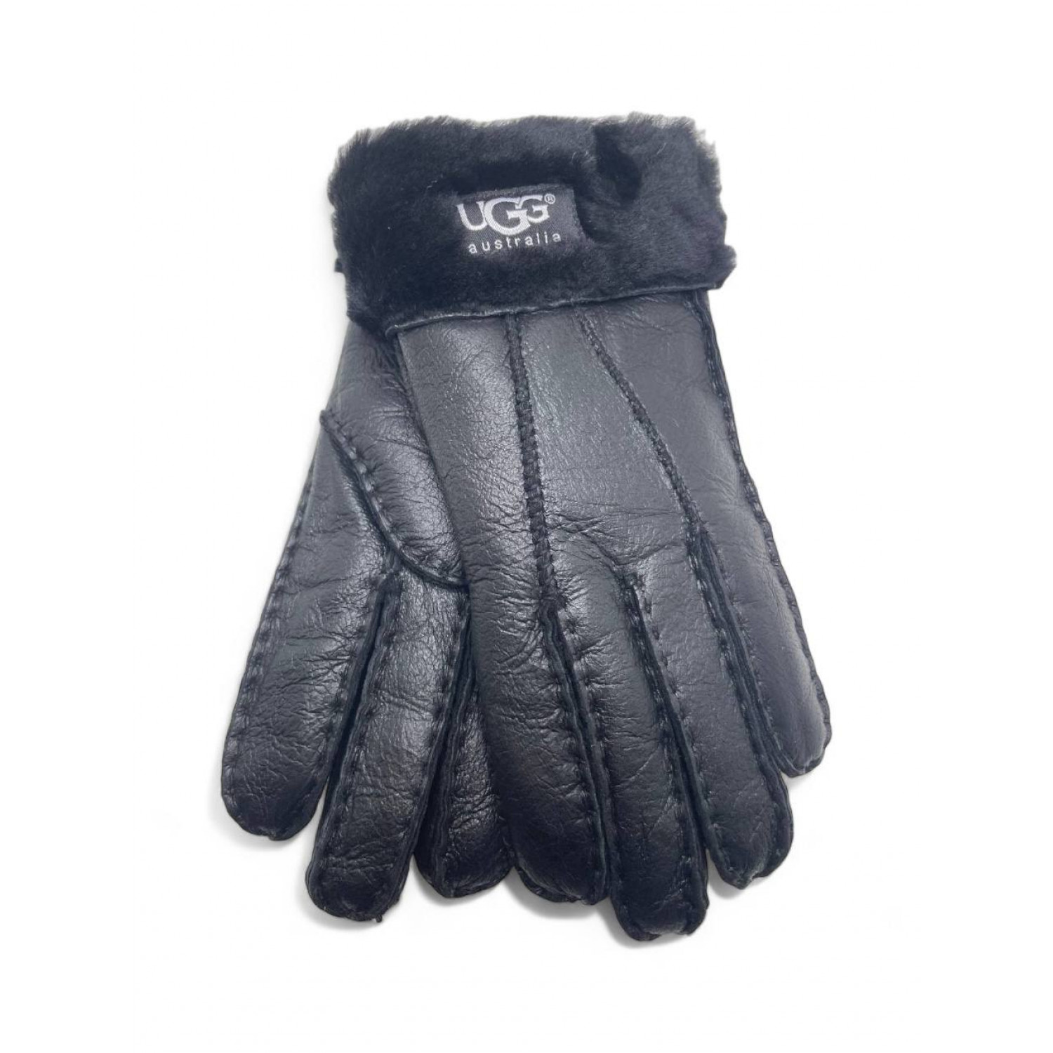 UGG Women's Sheepskin Glove Metallic Black