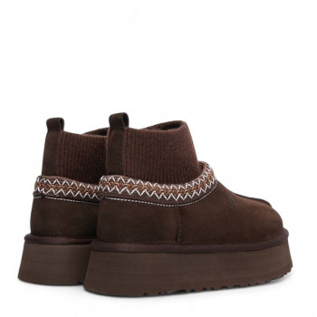 UGG Tazz Platform Knit Chocolate