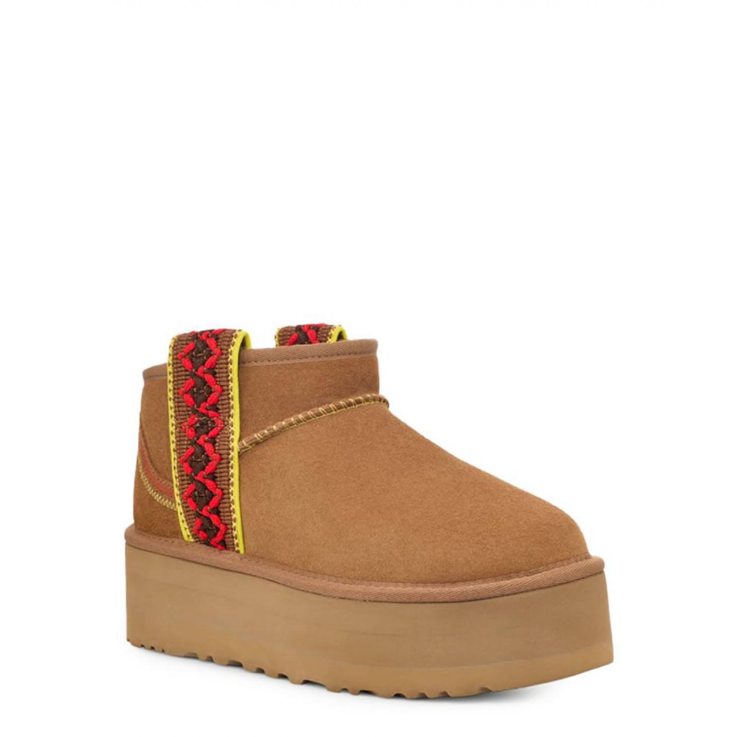 UGG Classic Ultra Mini Braid Platform Chestnut