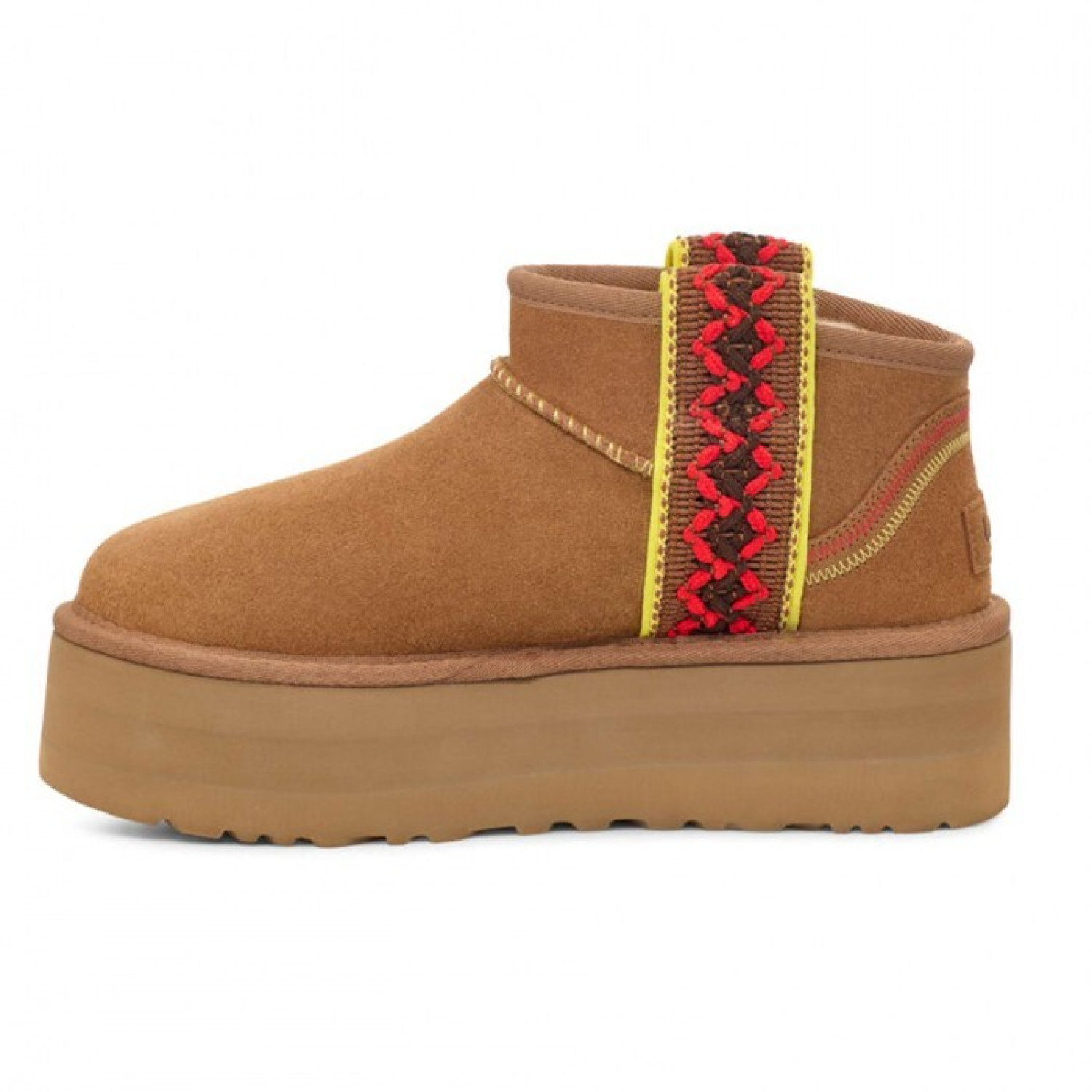 UGG Classic Ultra Mini Braid Platform Chestnut