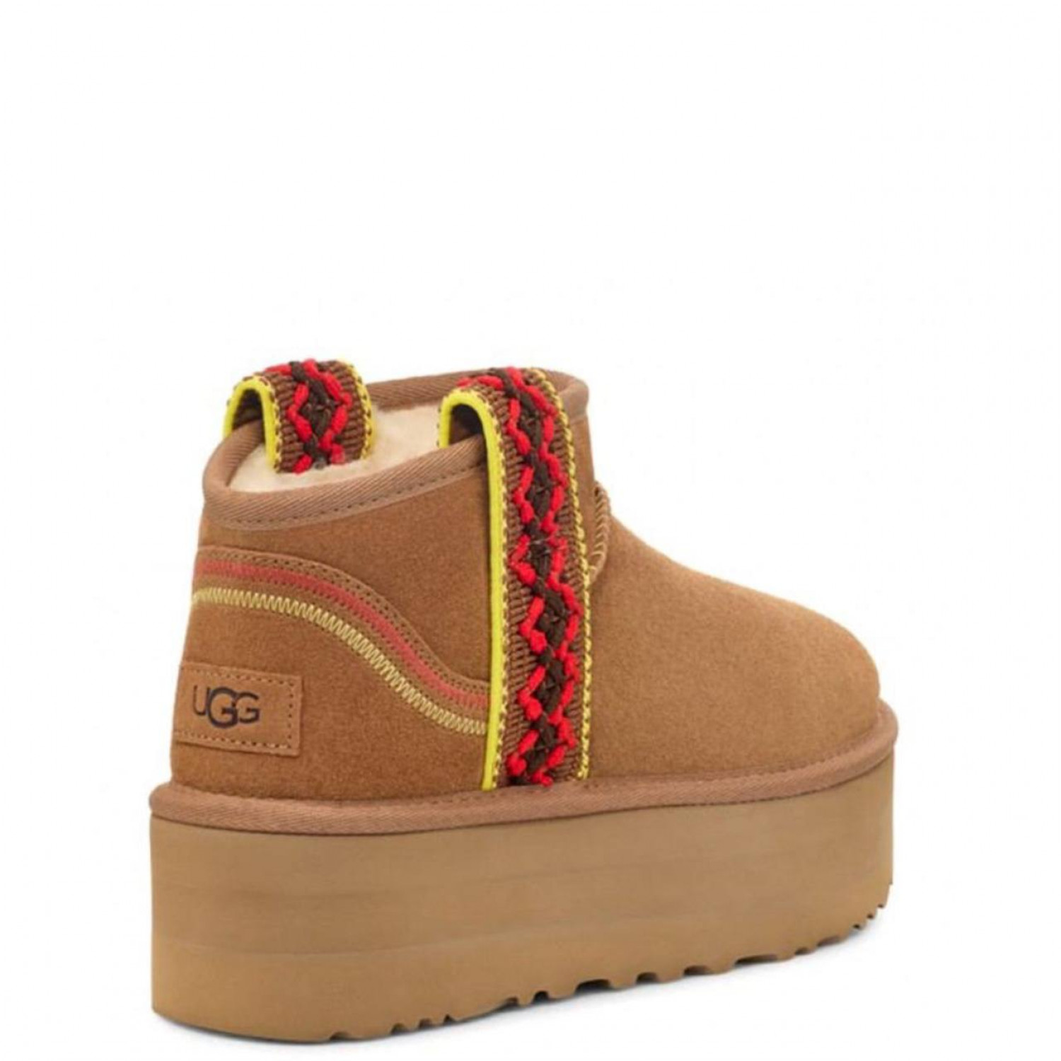UGG Classic Ultra Mini Braid Platform Chestnut